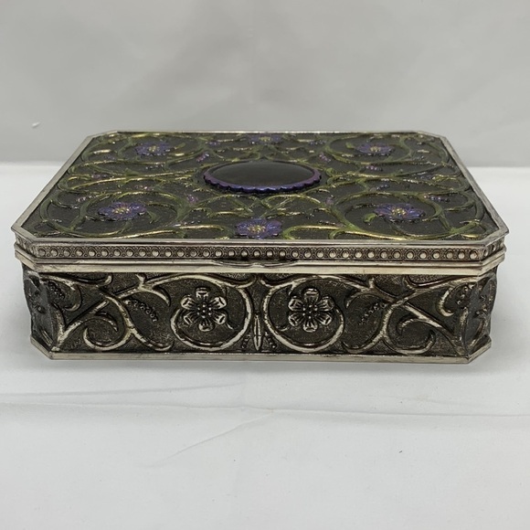 Godinger Silverplated Jewelry Box Upcycle - Picture 2 of 11